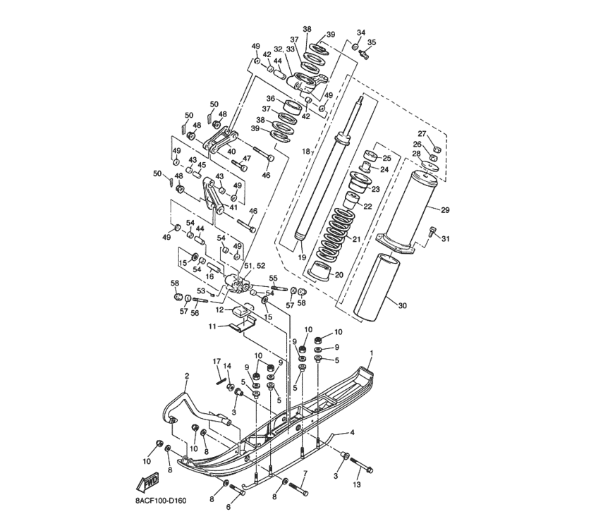 Подвеска передняя Yamaha